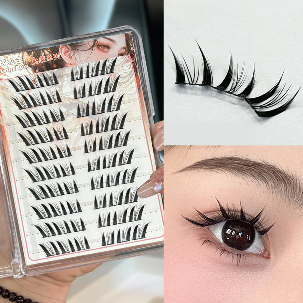 60/100pcs 3D Eyelash Extensions Curling Up Volume False Eyelashes DIY Cosplay Makeup for Women and Girls Cosmetic Supplies
